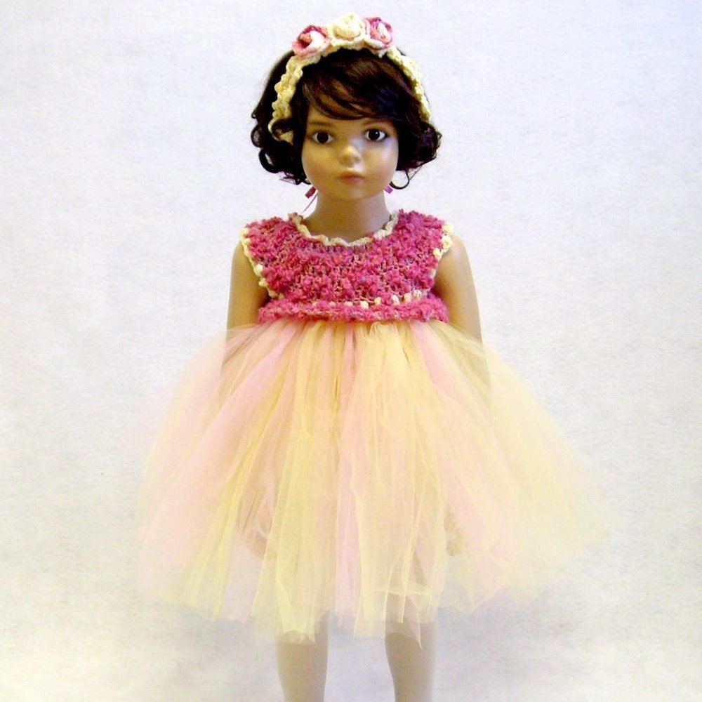 Handmade  Pink & Yellow Tutu Dress - 6-12 Months